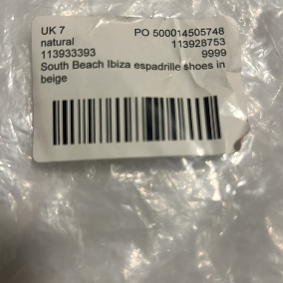 South Beach Ibiza Espadrille Shoes size 9 in beige - Picture 6 of 7